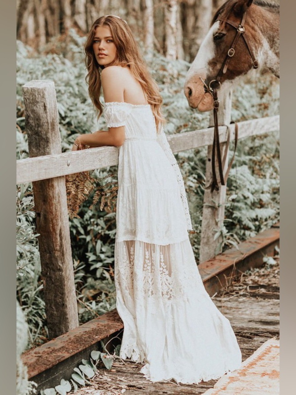 NWT Spell & The Gypsy Collective The Amelie Gown Off White Size M - Picture 4 of 11